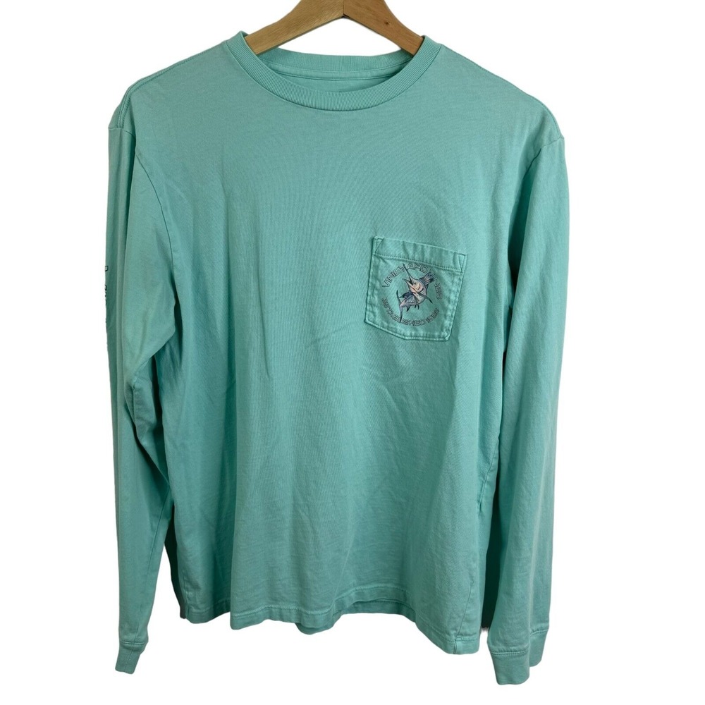 Vineyard Vines Men's Crew Neck‎ Pullover Tee Shirt Green Mint Sz XS 100% cotton